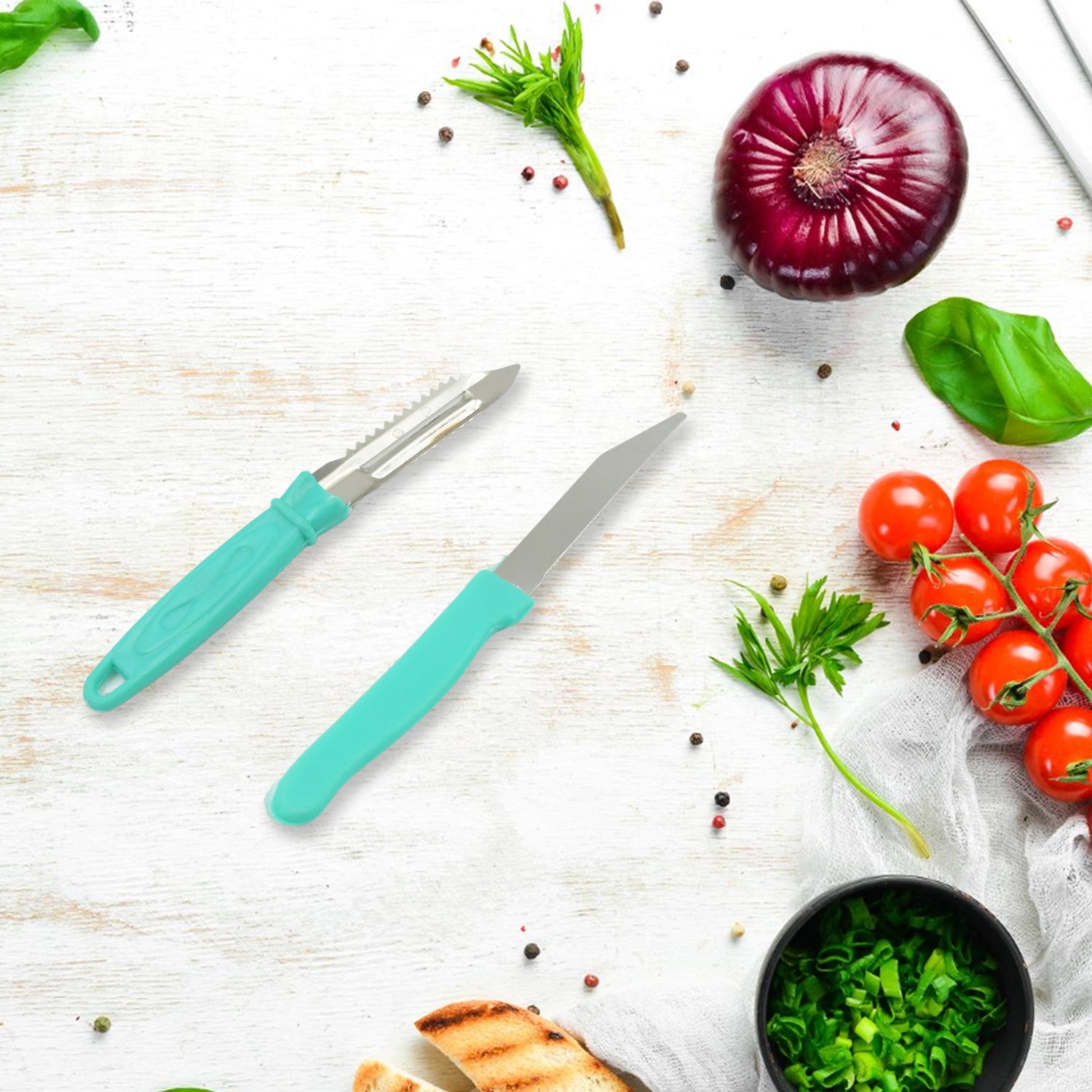 Knife, peeler, and lighter set Knife, peeler, and lighter set